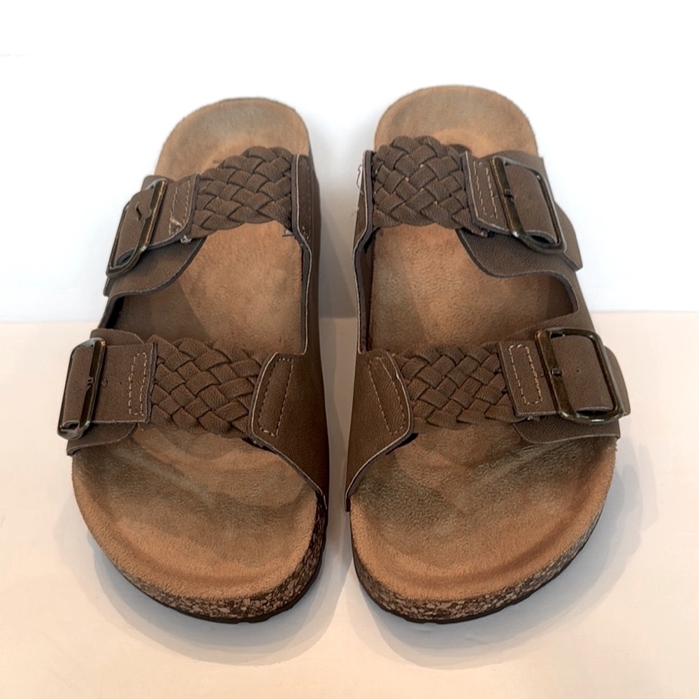 O'RAGEOUS Women's Woven Footbed Sandals Slides NEW Size 8 Minimal Timeless Boho